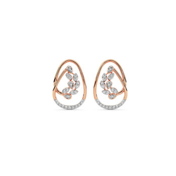 Twirl Spark Diamond Stud Earrings